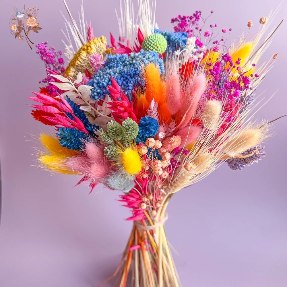 Dried Flower Bunch - Buquê de Flores Secas Coloridas para