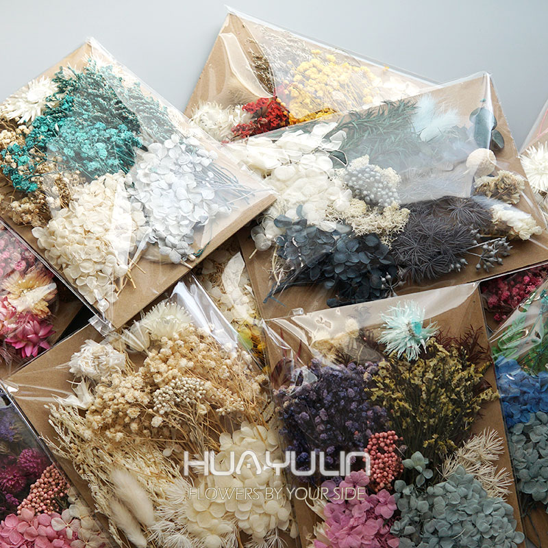 Dried Flower Bunch - 1 pacote de plantas artificiais secas