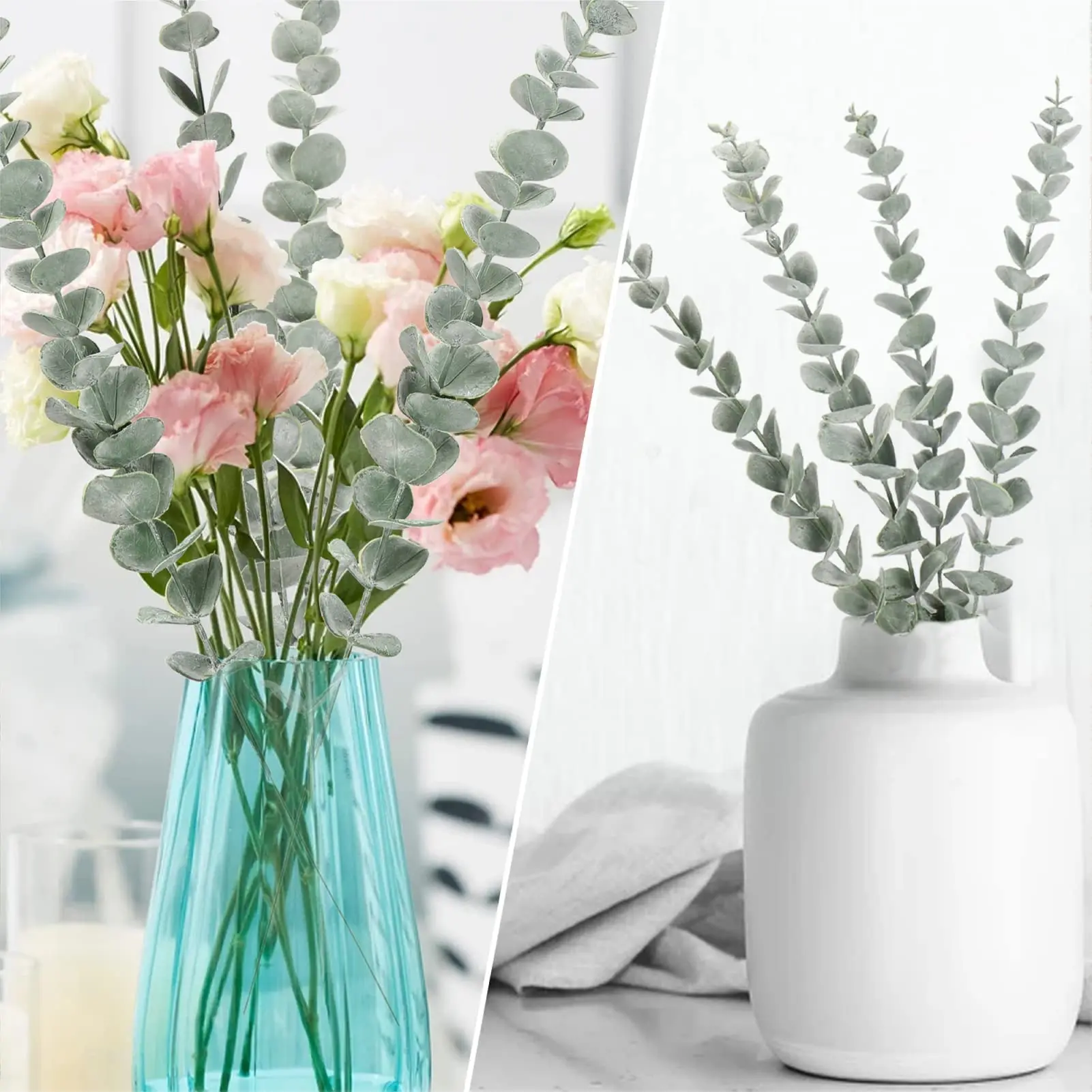 10 pçs 38cm hastes de eucalipt - Florist Supply Bulk avaliação e preço