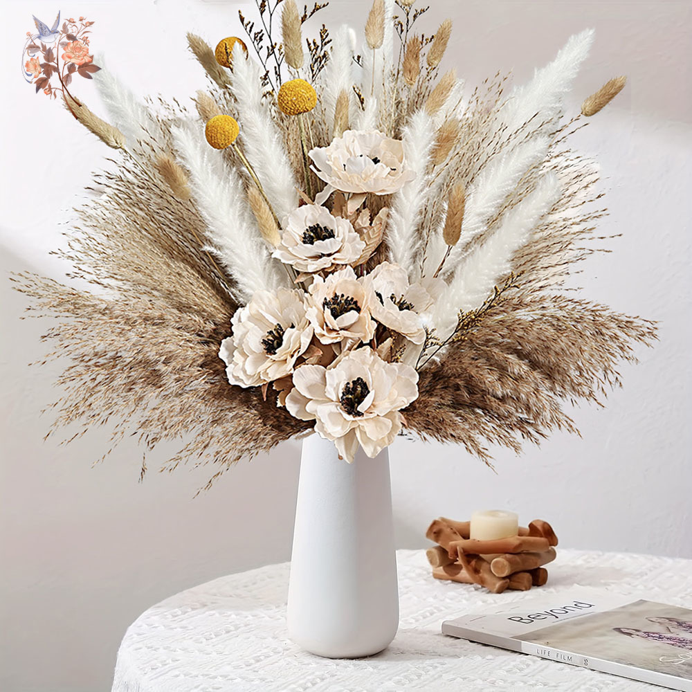 Buquê de flores artificiais fo - Dried Flower Bunch avaliação e preço