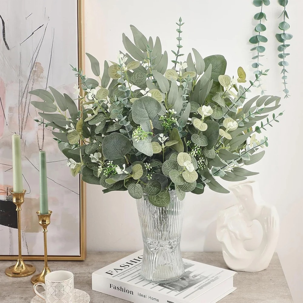 20 pçs folhas de eucalipto has - Florist Supply Bulk avaliação e preço